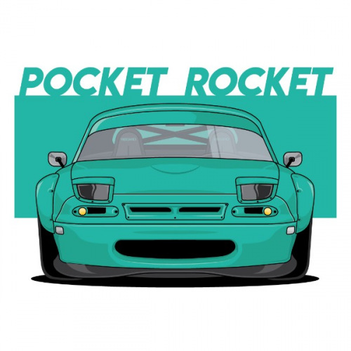 Pánské tričko s potiskem Mazda MX-5 Pocket Rocket